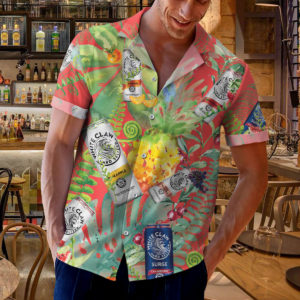 White Claw Hard Seltzer Hawaiian Shirt, Tropical Beach Shorts