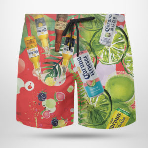 Corona Hard Seltzer Hawaiian Shirt, Beach Shorts