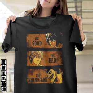 Anime Death Note The Good L The Bad Light Yagami The Shinigami Ryuk Shirt Anime Death Note The Good L The Bad Light Yagami The Shinigami Ryuk Shirt
