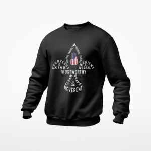 Scouting Gift Us America Flag Scout Law Shirt, ls, hoodie