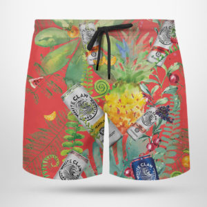 White Claw Hard Seltzer Hawaiian Shirt, Tropical Beach Shorts