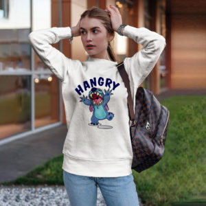 Stitch hangry shirt, ls, hoodie