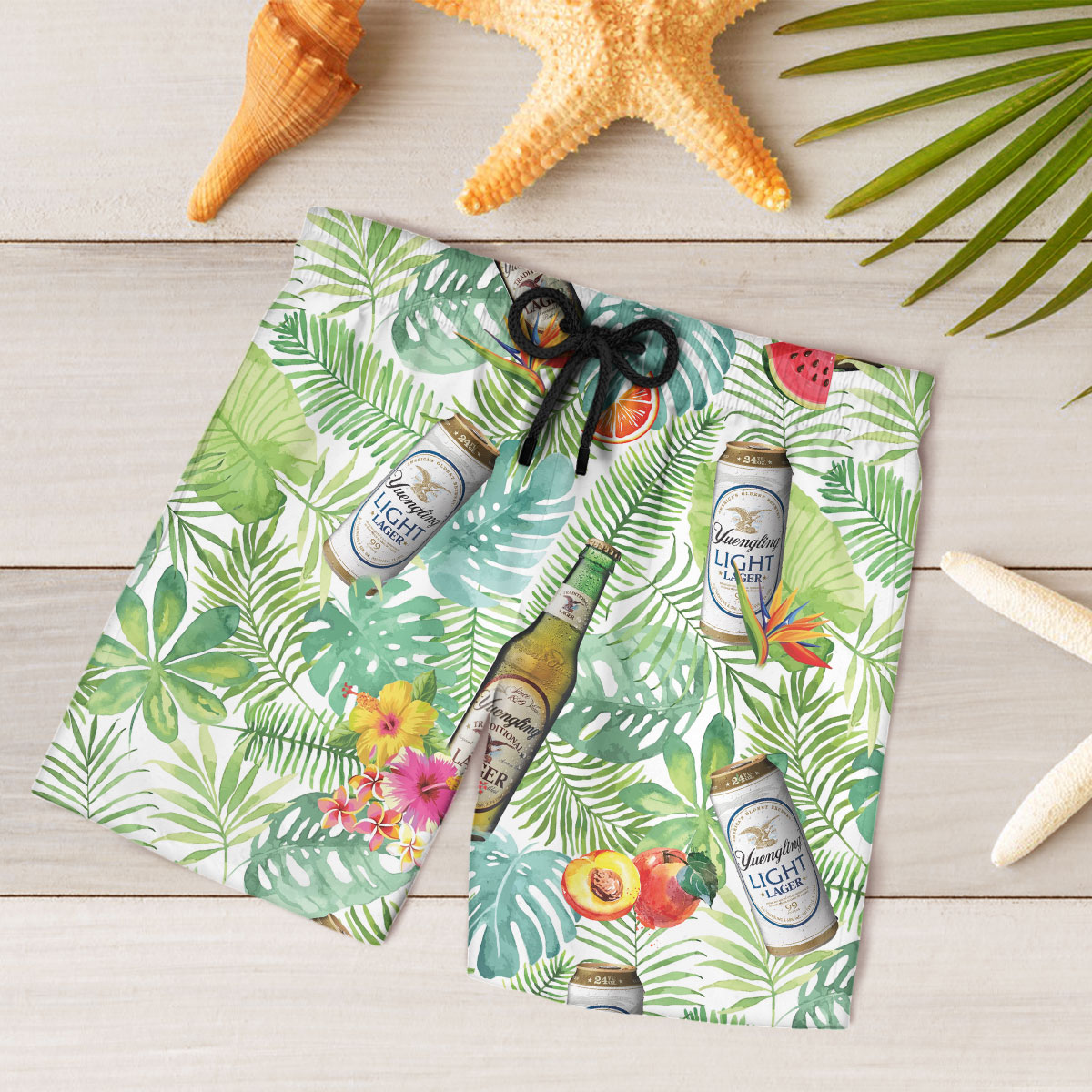 Yuengling Light Lager Beer Hawaiian Shirt, Tropical Beach Shorts Yuengling Light Lager Beer Hawaiian Shirt, Tropical Beach Shorts