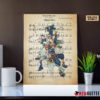 Haunted Mansion Hitchhiking Ghosts over Grim Grinning Ghosts Sheet Music Poster Canvas