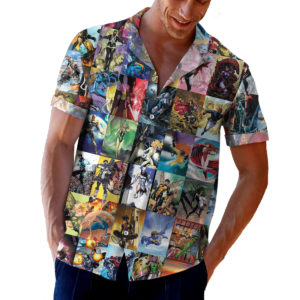 MARVEL COMICS Superhero Hero Hawaiian shirt, shorts
