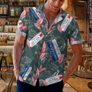 Michelob Ultra Hawaiian Shirt, Beach Shorts For Men