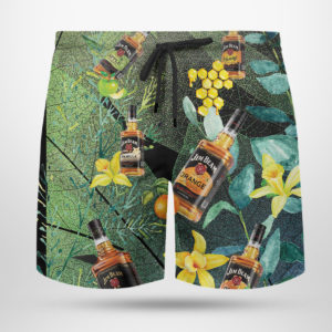 Jim Beam Bourbon Hawaiian Shirt, Beach Shorts