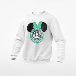 Minnie mouse Starbuck I want to be where the coffee is shirt, ls