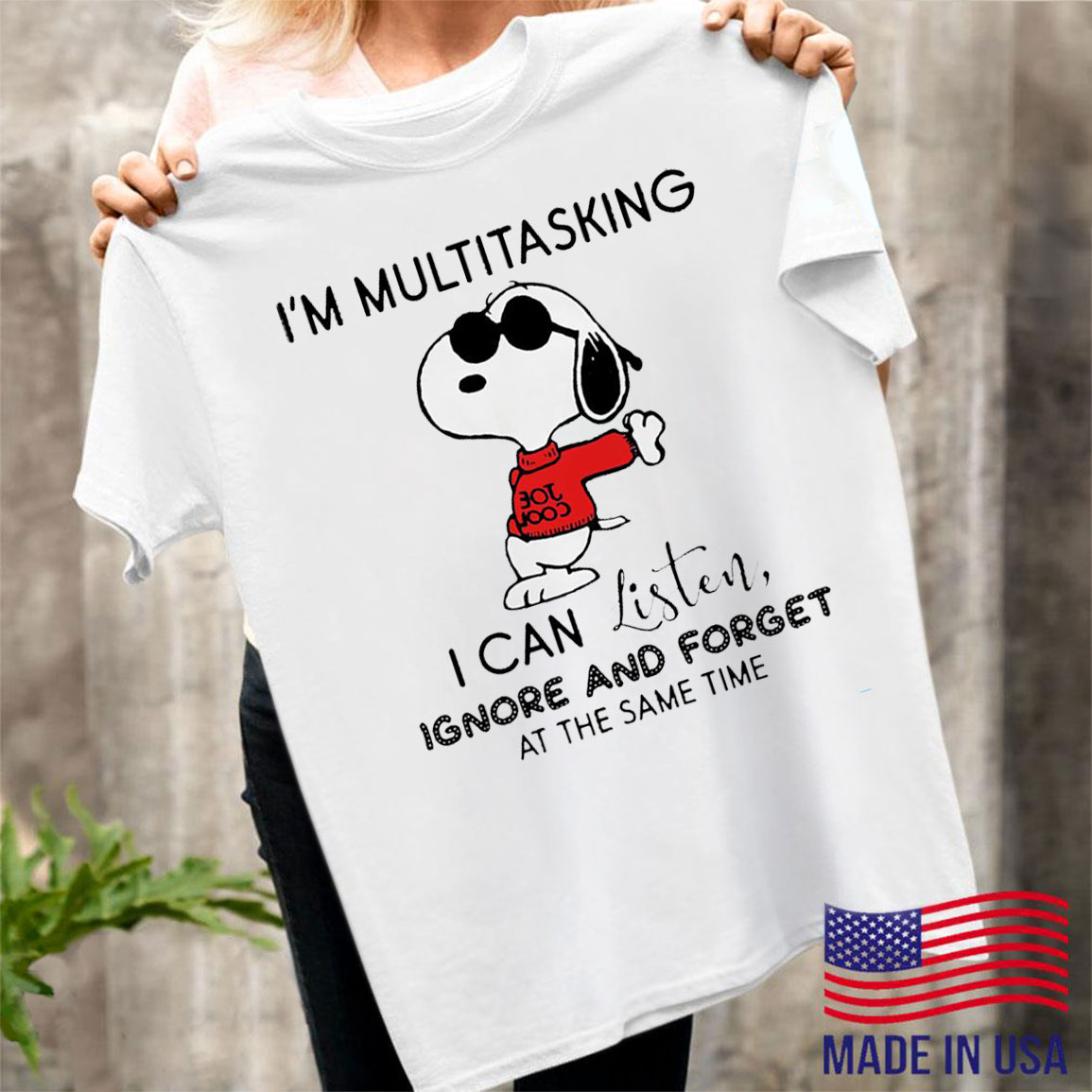 I’m Multitasking I Can Listen Ignore And Forget At The Same Time Snoopy Shirt, ls, hoodie