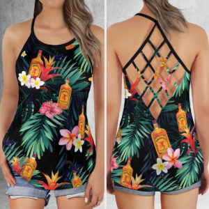 Fireball Cinnamon Criss Cross Open Back Tank Top