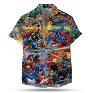 JLA vs the Avengers Hawaiian shirt, shorts
