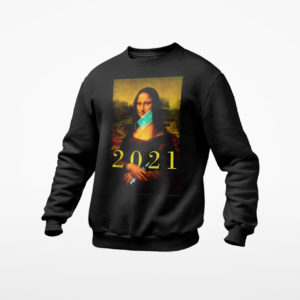 Mona lisa with face mask vaccination 2021 shirt