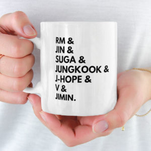BTS Mug, Bangtan Sonyeondan Jungkook Jimin Suga, Jin, Rap Monster, J-Hope