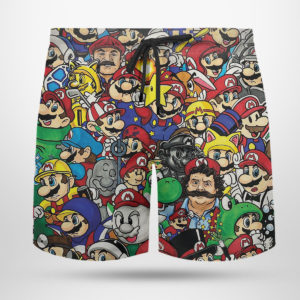 50 Shades of Mario Hawaiian Shirt, shorts