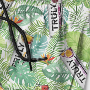 Truly Hard Seltzer Hawaiian Shirt, Beach Shorts