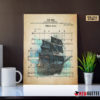 Personalized Princess Merida Into The Open Air Sheet Music Poster Canvas