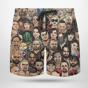 AEW Roster Hawaiian Shirt, shorts