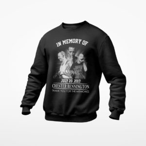 In memory of july 20 2017 Chester Bennington thank you for the memories signature shirt, ls, hoodie