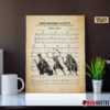 Grim Grinning Ghosts Sheet Music Haunted Mansion Hitchhiking Ghosts over Poster Canvas