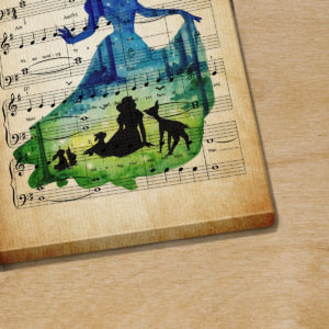 Personalized Snow White And The Seven Dwarfs I'm Wishing Sheet Music Poster Canvas