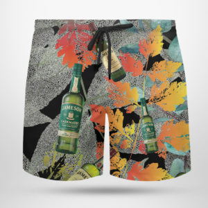 Jameson Irish Whiskey Hawaiian Shirt, Beach Shorts