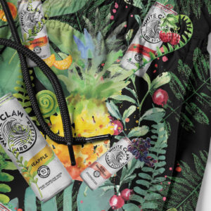 White Claw Hard Seltzer Hawaiian Shirt, Tropical Beach Shorts