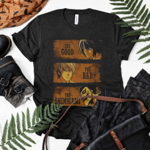 Anime Death Note The Good L The Bad Light Yagami The Shinigami Ryuk Shirt