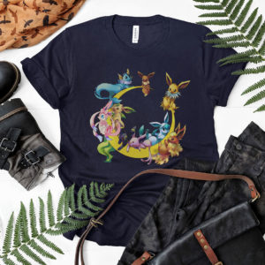 Pokemon Wonders Of Eevee Mega Evolution Shirt, Umbreon, Sylveon, Vaporeon