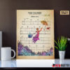 Lady and the Tramp Belle Note Sheet Music Poster Canvas