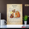 Kingdom Hearts Dearly Beloved Sheet Music Poster Canvas