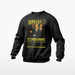 Nirvana 33rd Anniversary 1987-1994 Signatures Thank You For The Memories Shirt, Dave Grohl