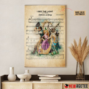 Personalized Tangled Rapunzel I See The Light Sheet Music Poster Canvas