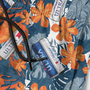 Michelob Ultra Beer Hawaiian Shirt, Beach Shorts