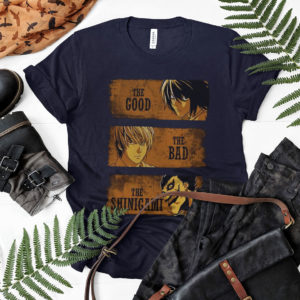Anime Death Note The Good L The Bad Light Yagami The Shinigami Ryuk Shirt