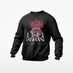 The Reds Abbey Road Signatures Shirt, Joe Morgan, Johnny Bench, Pete Rose, Barry Larkin
