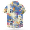 Penguin in a hawaiian shirt button up shirt