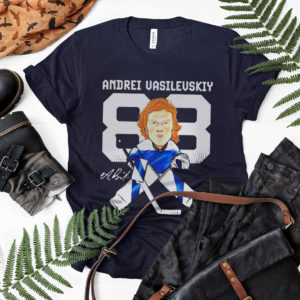 Tampa bay lightning 88 andrei vasilevskiy cartoon signature shirt, ls