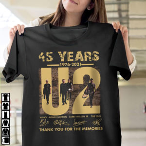 U2 Band 45 Years 1976-2021 Signatures Thank You For The Memories Shirt U2 Band 45 Years 1976-2021 Signatures Thank You For The Memories Shirt