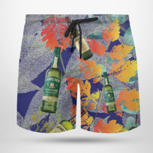 Jameson Irish Whiskey Hawaiian Shirt, Beach Shorts