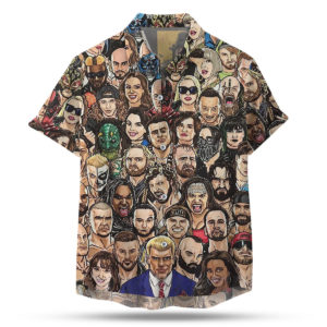 AEW Roster Hawaiian Shirt, shorts