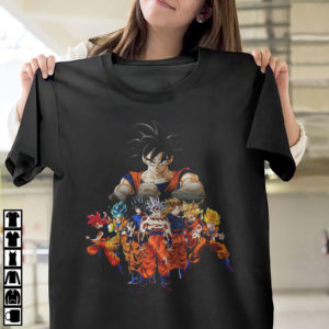 DBZ Son Goku All Transformation Forms Shirt, Super Saiyan Blue