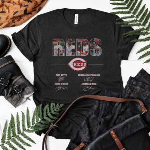 Cincinnati Reds Signatures Shirt, Joey Votto, Nicholas Castellanos, Jesse Winker, Jonathan India