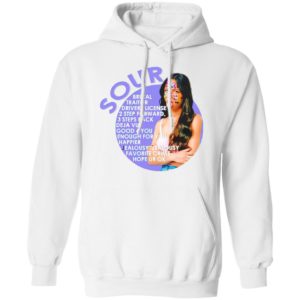 Olivia Rodrigo sour brutal traitor drivers license 2 step forward shirt, ls, hoodie