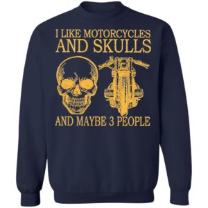 I Like Motorcycles And Skulls And Maybe 3 People Shirt, hoodie