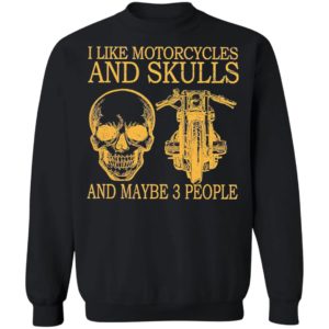 I Like Motorcycles And Skulls And Maybe 3 People Shirt, hoodie