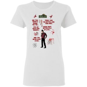 Freddy Krueger waterslides Nightmare on Elm Street Halloween shirt