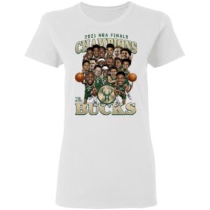 2021 NBA Champions Milwaukee Bucks Caricature Roster T-Shirt, Hoodie