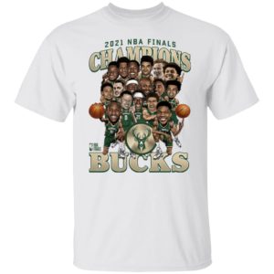 2021 NBA Champions Milwaukee Bucks Caricature Roster T-Shirt, Hoodie