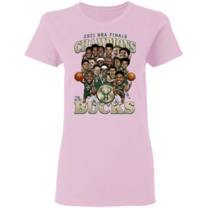 2021 NBA Champions Milwaukee Bucks Caricature Roster T-Shirt, Hoodie