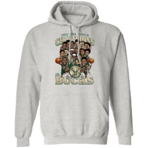 2021 NBA Champions Milwaukee Bucks Caricature Roster T-Shirt, Hoodie